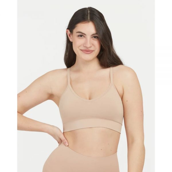 Spanx 스팽크스 일상용 쉐이핑 에코케어 롱라인 브라렛 - 토스티드 오트밀